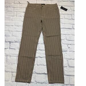 NWT Tommy Hilfiger Plaid Ankle Pants Suit Separates Tan Brown H27PT64F 10 A470